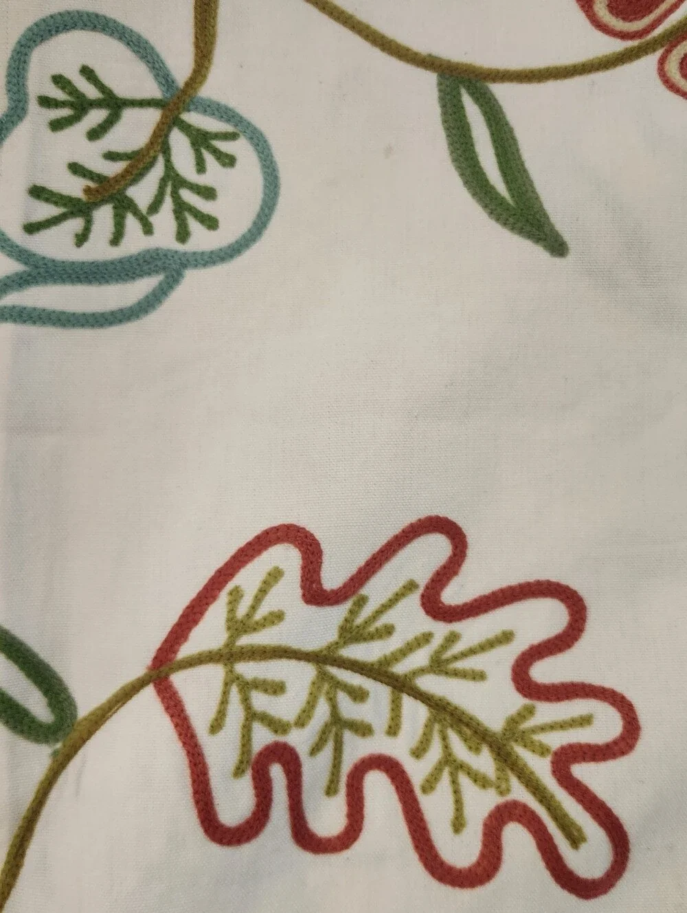 This Vintage Crewel Embroidery Table or Bed Cover.58 by 52